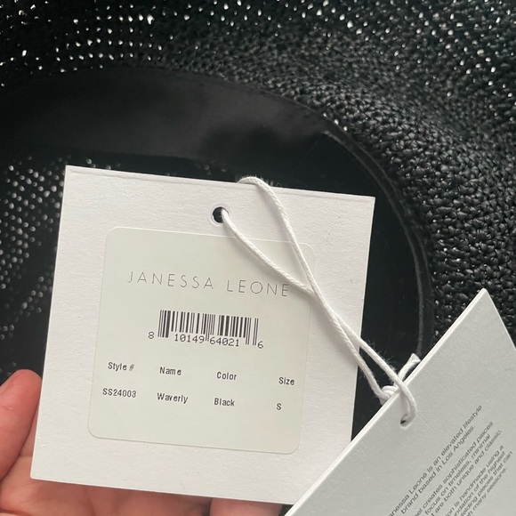 Janessa Leone Waverly Hat in Black - Picture 2 of 6